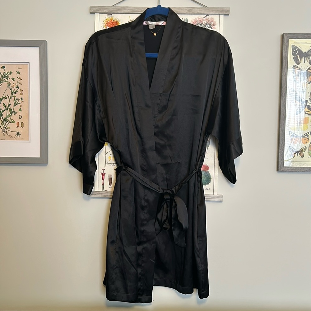 Victoria’s Secret black satin robe